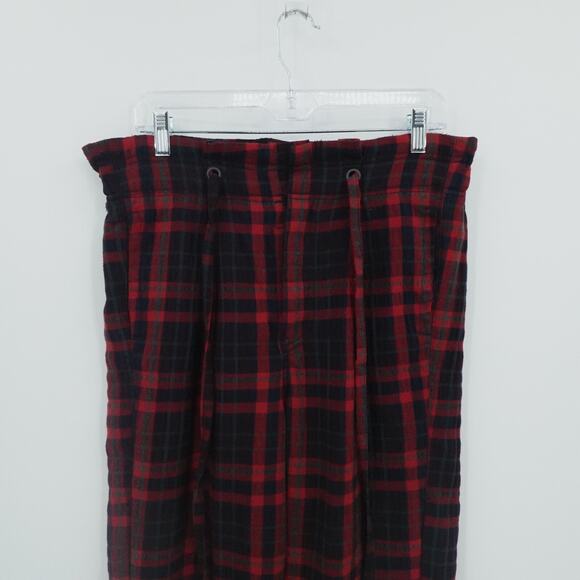 Free People Pants Womens 6 Red Tartan Plaid Here There Paper Bag Waist Goth - Picture 8 of 12
